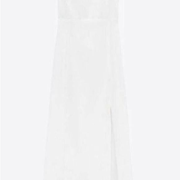 Strappy Ivory Linen Blend Zara Dress - Picture 4 of 7